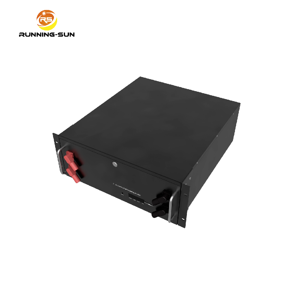 Sistema de almacenamiento de energía solar con batería de iones de litio de 10 kWh, 48 V, 100 Ah, para montaje en rack con BMS integrado para telecomunicaciones